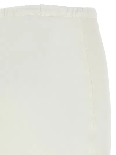 Brunello Cucinelli Silk Blend Midi Skirt With Adjustable Waist