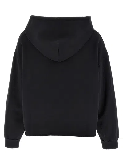 Mm6 Maison Margiela Mm6 By Maison Margiela Raw Cut Black Hoodie In Black