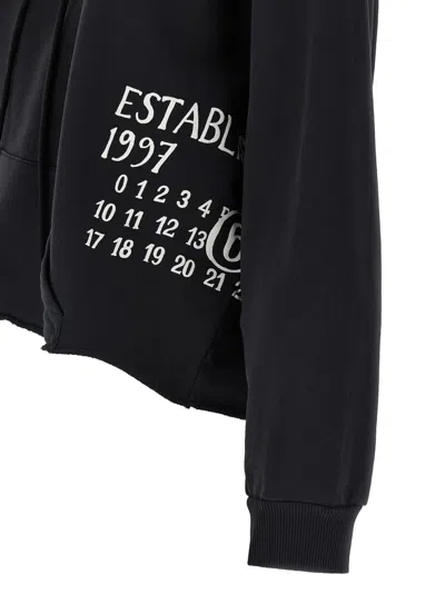 Mm6 Maison Margiela Mm6 By Maison Margiela Raw Cut Black Hoodie In Black