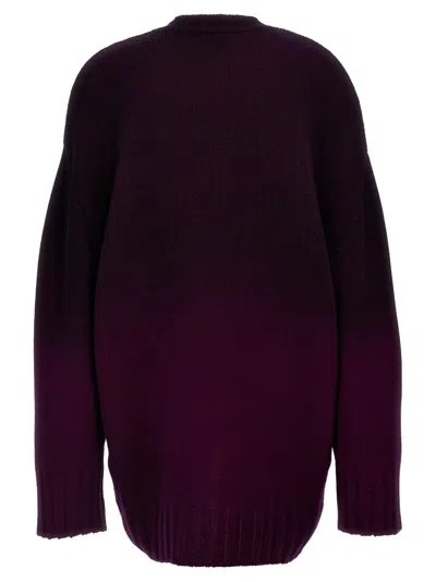 Attico Grape Wool Blend Oversize Sweater In Purple
