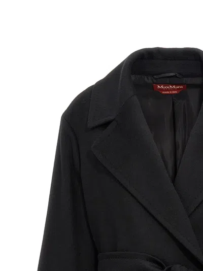 Max Mara Black Arona Wool Coat