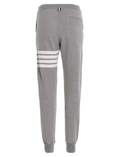 Thom Browne Light Grey Cotton Pants In Gray