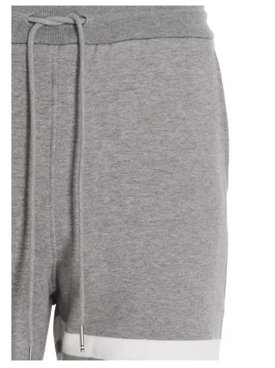 Thom Browne Light Grey Cotton Pants In Gray
