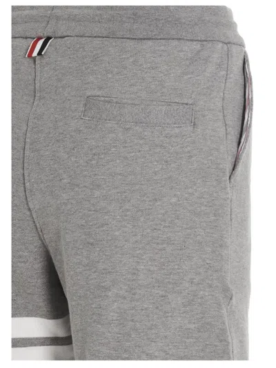 Thom Browne Light Grey Cotton Pants In Gray