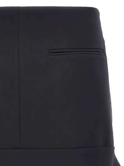 Courrèges 'reversed Belt Mini' Skirt In Blue