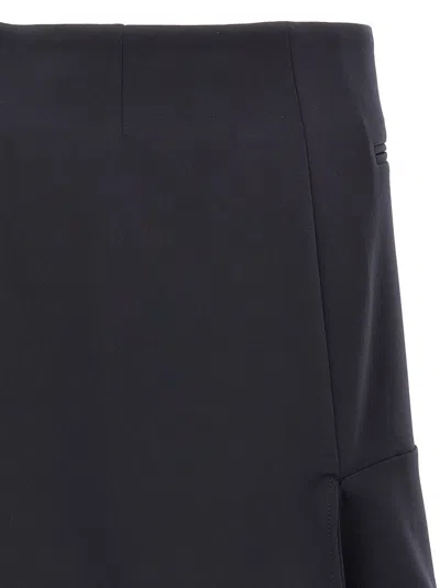 Courrèges 'reversed Belt Mini' Skirt In Blue