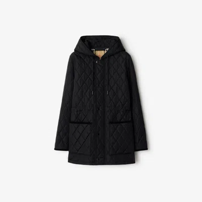 Burberry Diamond Quilted Hooded Long Length Jacket
