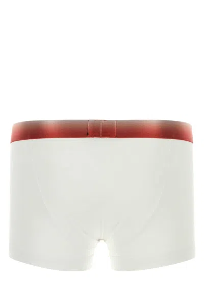 Emporio Armani Stretch Cotton Boxer Waistband Contrast In White