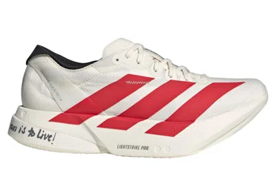 Pre-owned Adidas Originals Adizero Adios Pro 4 (women's) Sneakers In Off White/better Scarelet Red/core Black In Multi