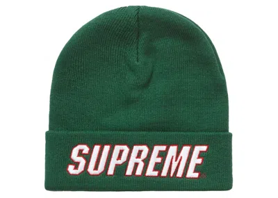Pre-owned Supreme Slant Beanie In Green