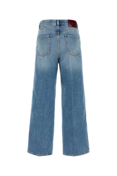 Gucci Denim Wide-leg Jeans In Blue