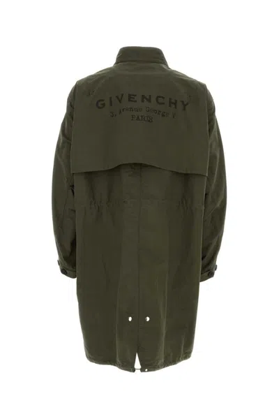Givenchy Stamp Cotton-blend Raincoat In Brown
