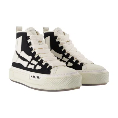 Amiri Black And White Sneaker Skel Court Hi Men