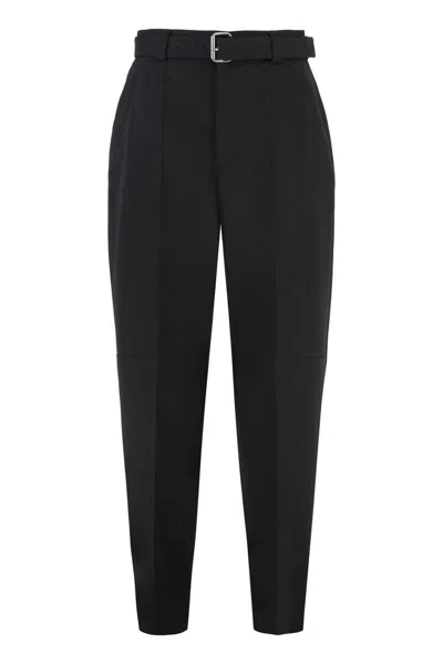 Bottega Veneta Tailored Trousers With Belt And Zip Detail