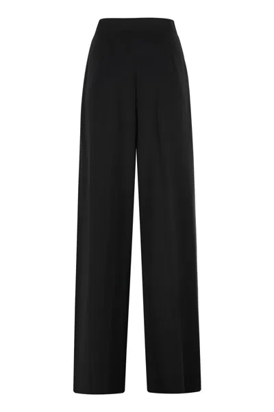 Max Mara Maxmara Women 2421136041600 - Pantalone Largo In Cady In Black