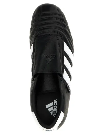 Adidas Originals Taekwondo Striped Leather Sneakers In Black