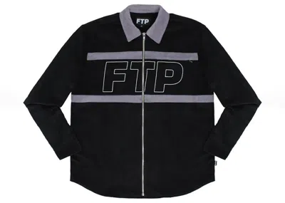 Pre-owned Ftp Men's  Corduroy Logo Zip Up In Black