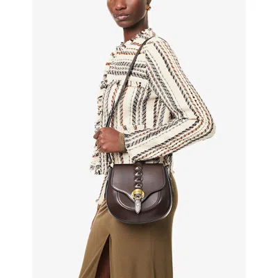 Isabel Marant Womens Chocolate Altay Small Leather Shoulder Bag