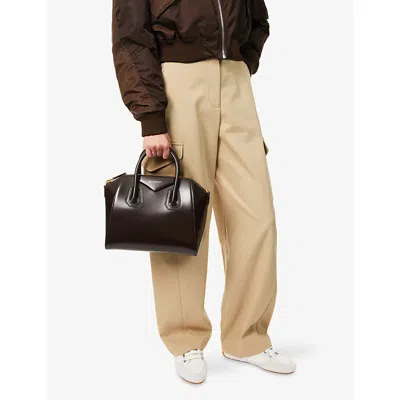 Givenchy Womens Chocolate Antigona Small Leather Top-handle Bag