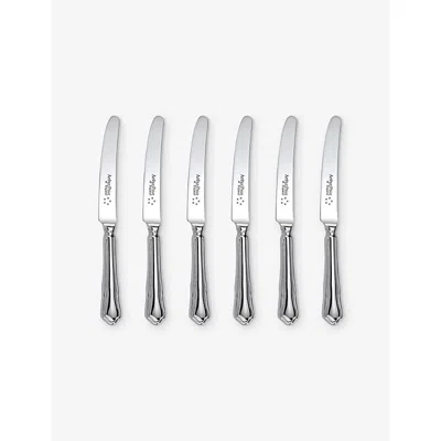 Arthur Price Silver Plated Dubarry Set Of Six Silver-plated Stainless-steel Tea Knives In Silver