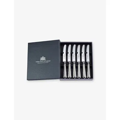 Arthur Price Silver Plated Dubarry Set Of Six Silver-plated Stainless-steel Tea Knives In Silver