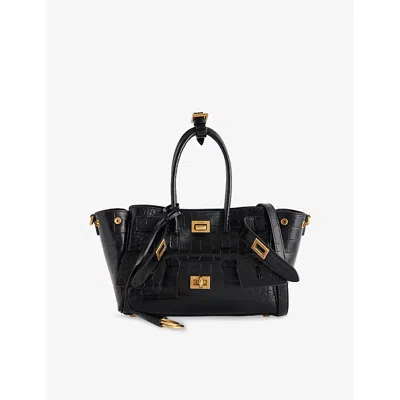 Balenciaga Womens Black Bel Air Carry All Mini Leather Top-handle Bag