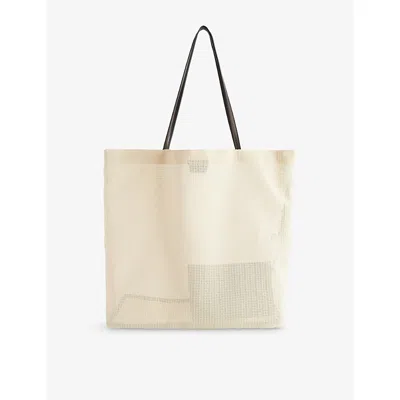 The Row Womens Ivory Ans Barn Woven-mesh Tote Bag