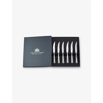 Arthur Price Silver Plated Kings Set Of Six Silver-plated Stainless-steel Steak Knives In Silver