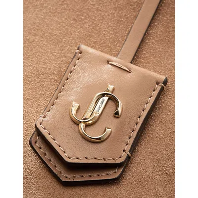 Jimmy Choo Womens Toffee/light Gold Nine2five East-west Suede Tote Bag