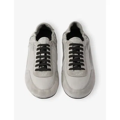 Prada Mens Grey Collapse Re-nylon And Suede Low-top Trainers Eur 41 / 7 Uk