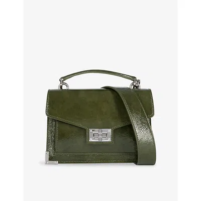 The Kooples Womens Olive Emily Small Suede Shoulder Bag