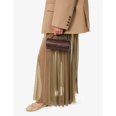 The Row Womens Brown Melange Ans Round 90's Leather Top Handle Bag