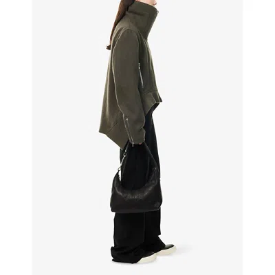 Rick Owens Womens Black Dietrich Straight-leg Wool Trousers