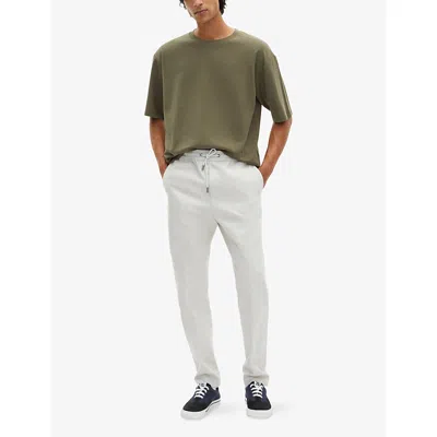The Kooples Mens Kaki Crewneck Regular-fit Short-sleeve Cotton T-shirt Xl In Green