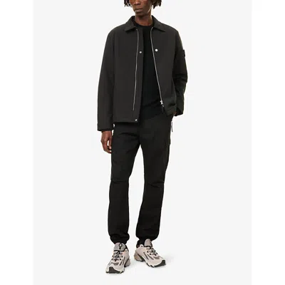 Stone Island Mens Black Soft-shell Pointed-collar Jacket In Black