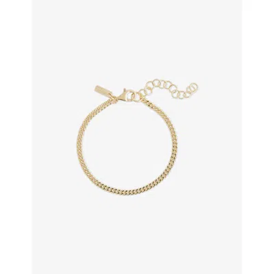Commonlines Mens Mini Cuban-link Yellow Gold-plated 925 Sterling-silver Bracelet