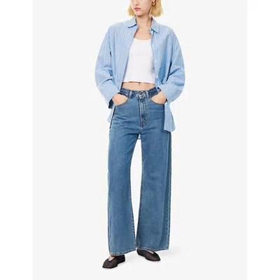 Levi's Womens Big Yikes Ribcage Wide-leg Denim Jeans