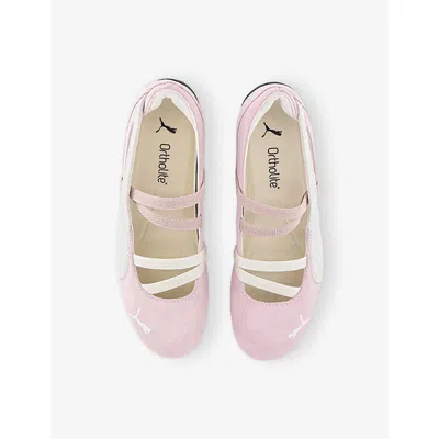 Puma Womens Whisp Of Pink Speedcat Ballet Suede Low-top Trainers In Pink