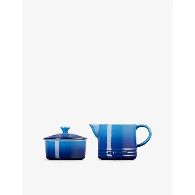 Le Creuset Azure Blue Signature Milk And Sugar Stoneware Set