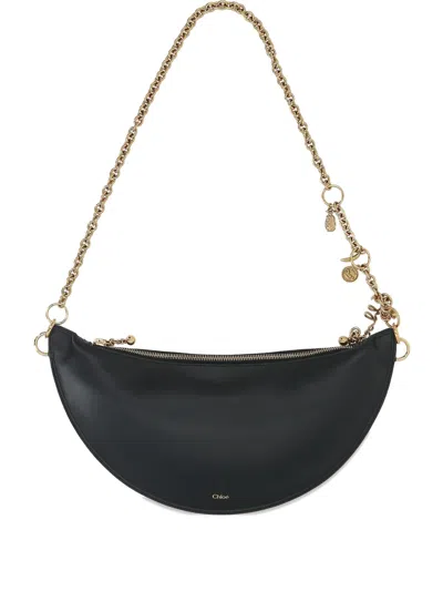 Chloé Black Nappa Leather Chloe Icons Shoulder Bag