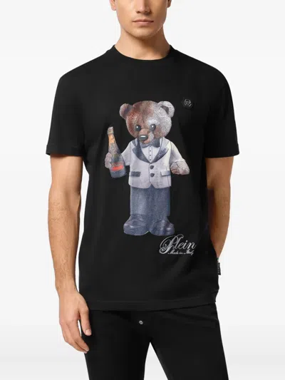 Philipp Plein Teddy-bear Print T-shirt In Black