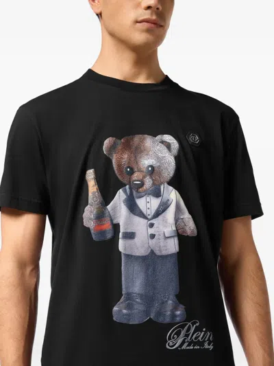 Philipp Plein Teddy-bear Print T-shirt In Black