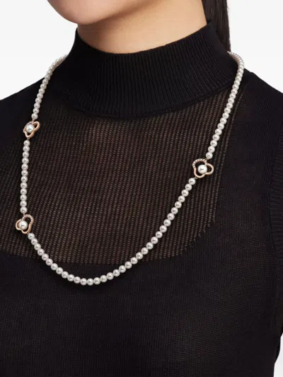 Tasaki 18k Rose Gold Chants Signature Akoya Pearl And Diamonds Necklace