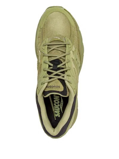 Saucony Khaki Progrid Omni 9 Armor Sneakers In Green
