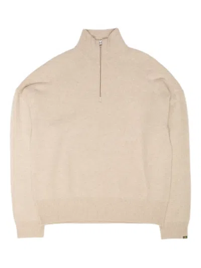 Extreme Cashmere Half-zip Cashmere Sweater In Yellow