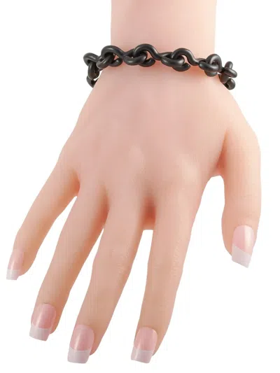 Pre-owned Calvin Klein Vintage Choppy Bracelet In Black