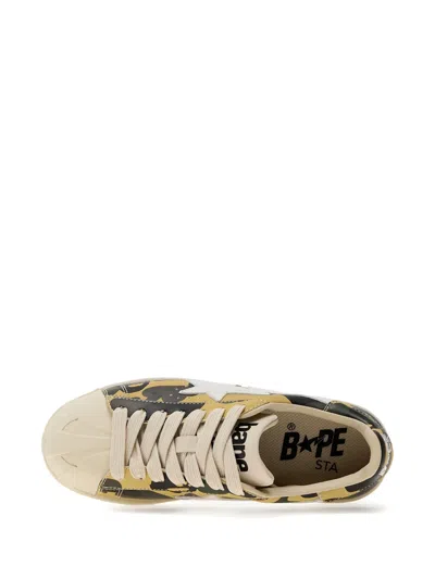 A Bathing Ape Skull Sta 1st Camo Star Sneakers In Multi