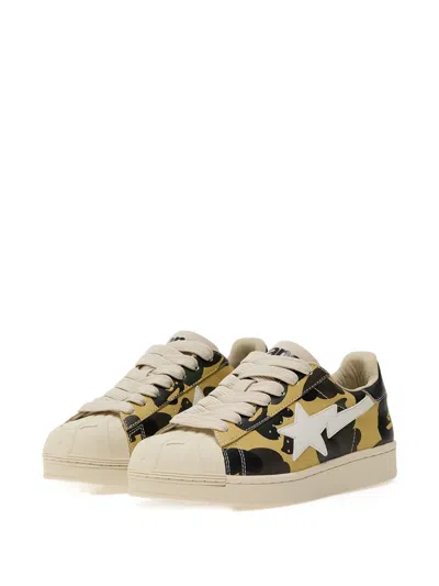 A Bathing Ape Skull Sta 1st Camo Star Sneakers In Multi