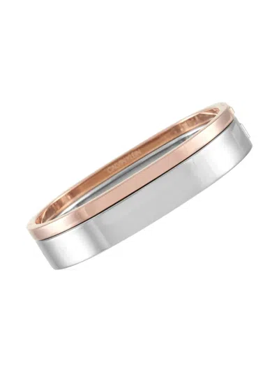 Pre-owned Calvin Klein Vintage Two-tone Design Bracelet