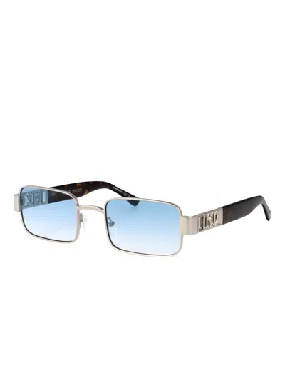 Dsquared2 Rectangle-frame Embellished Sunglasses In Metallic